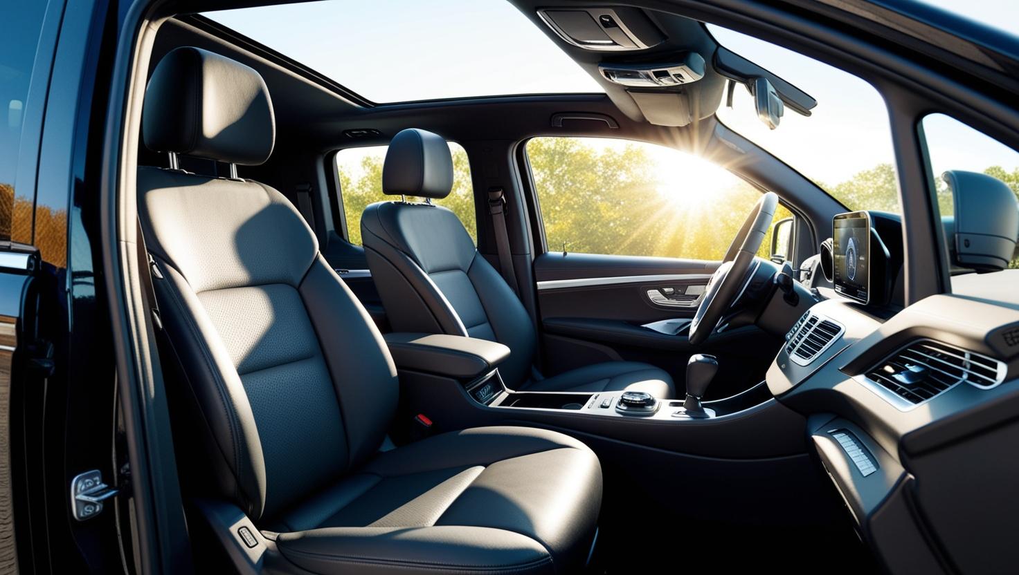 interior of right hand driver black mercedes minivan_20250207_232722_0000